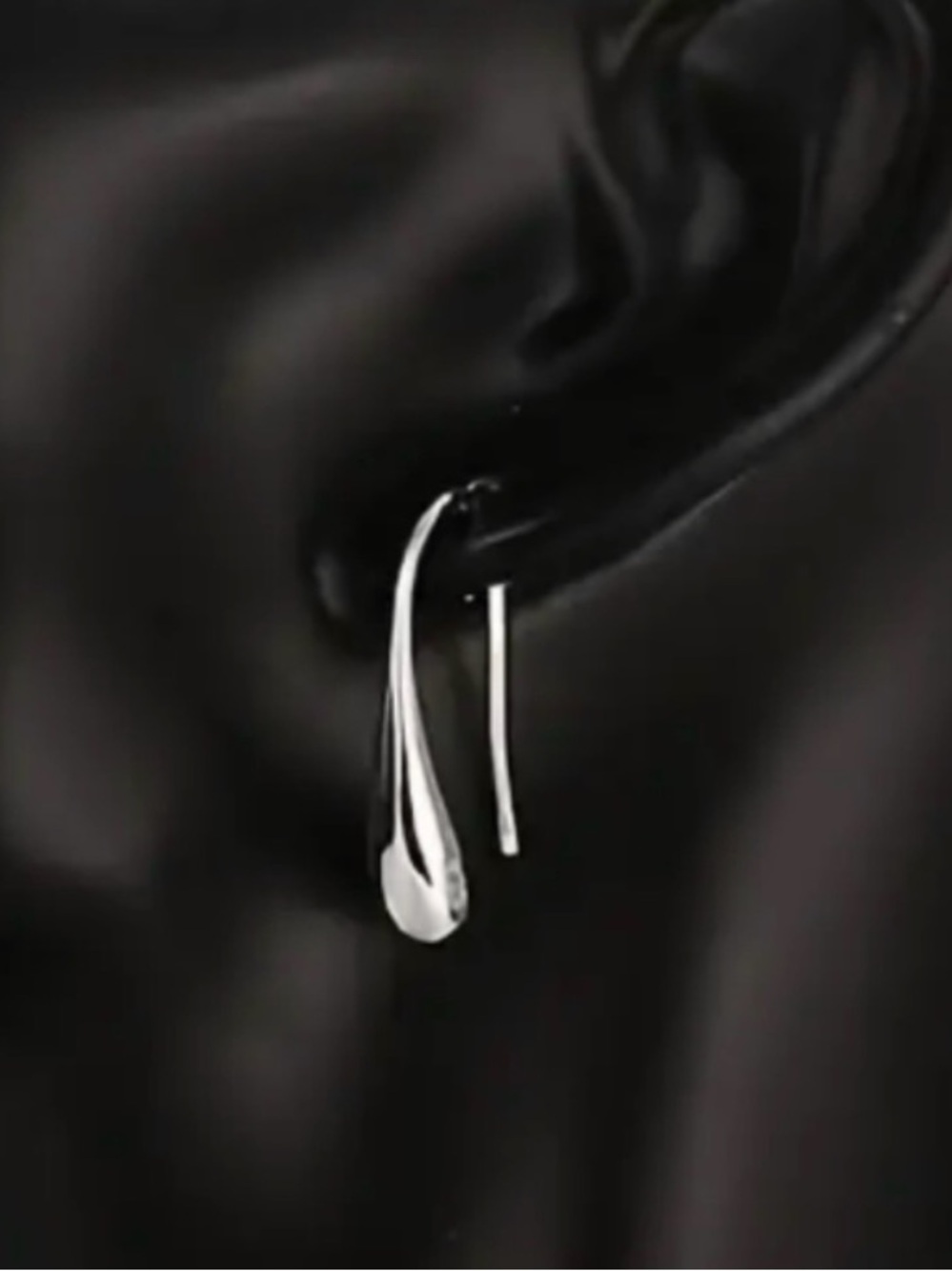 Elisa Perretti style 925 silver teardrop earrings